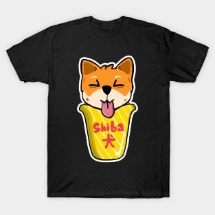 Fast Food Cup Shiba Inu T-Shirt